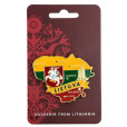 Magnet Lithuania contour with coat of arms